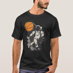 Camiseta Astronauta de arte de baloncesto dibujando perlas 