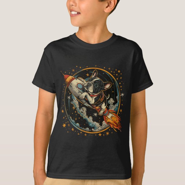 Camiseta Astronauta de Bulldog francés (Anverso)