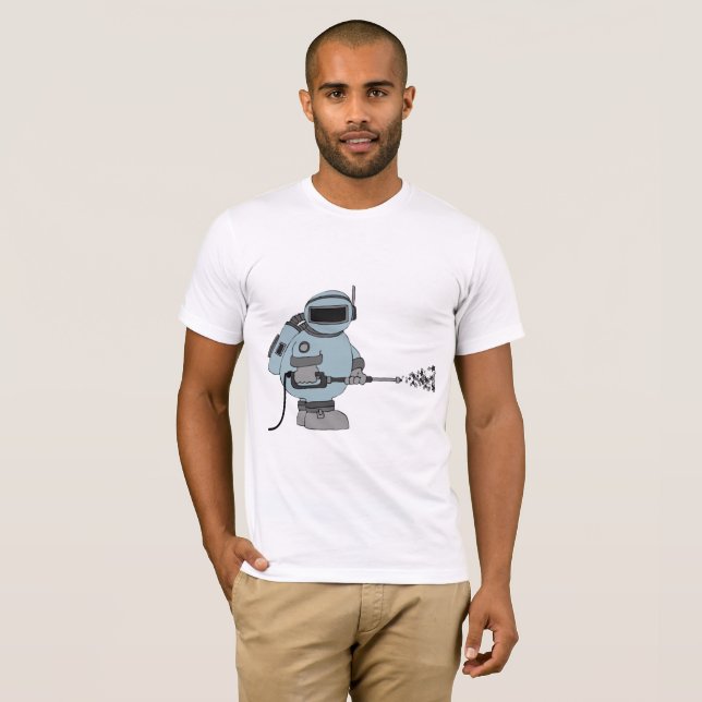 Camiseta Astronauta de ciencia ficción Space Janitor Sprayi (Anverso completo)