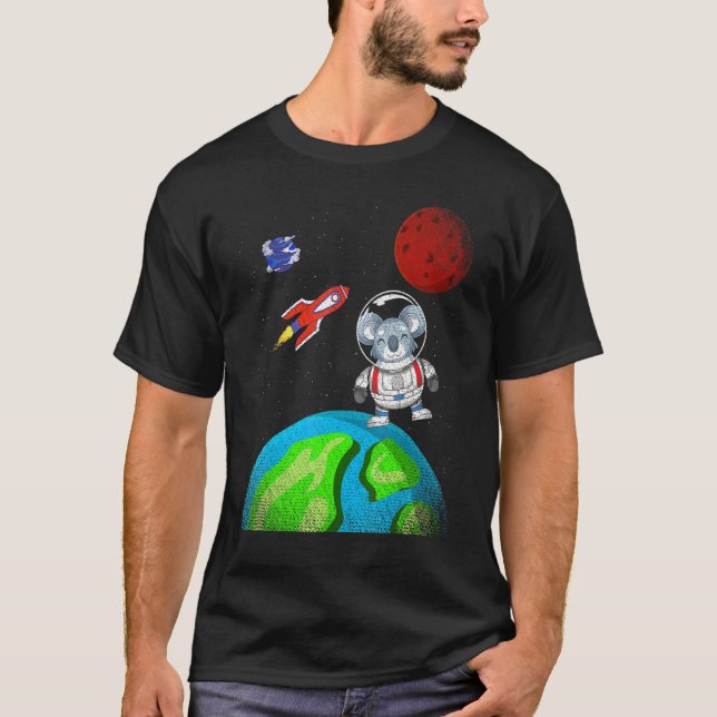 Camiseta Astronauta de cohetes animales de Earth Space Aust (Anverso)