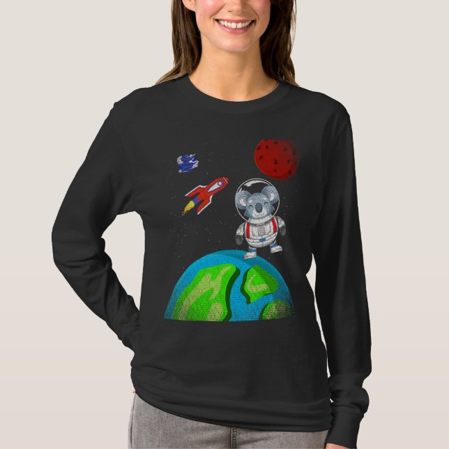 Camiseta Astronauta de cohetes animales de Earth Space Aust (Anverso)