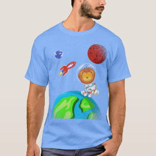 Camiseta Astronauta de cohetes animales Safari Africa Space
