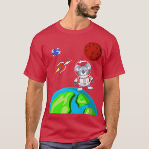 Camiseta Astronauta de cohetes sobre el espacio ultraterres