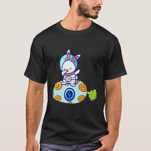 Camiseta Astronauta De Conejo Dabbing En El Espacio (Anverso)