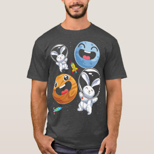 Camiseta Astronauta de conejo de viaje espacial Bunny Anima