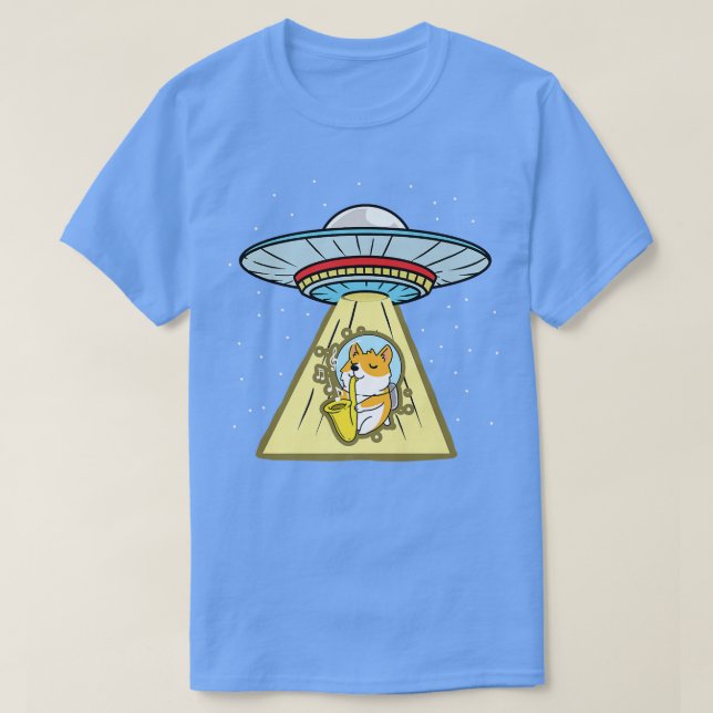 Camiseta Astronauta de Corgi de secuestro de Ufo  (Diseño del anverso)