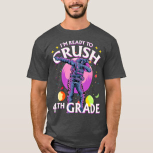 Camiseta Astronauta de cuarto grado de Dabbing de vuelta a
