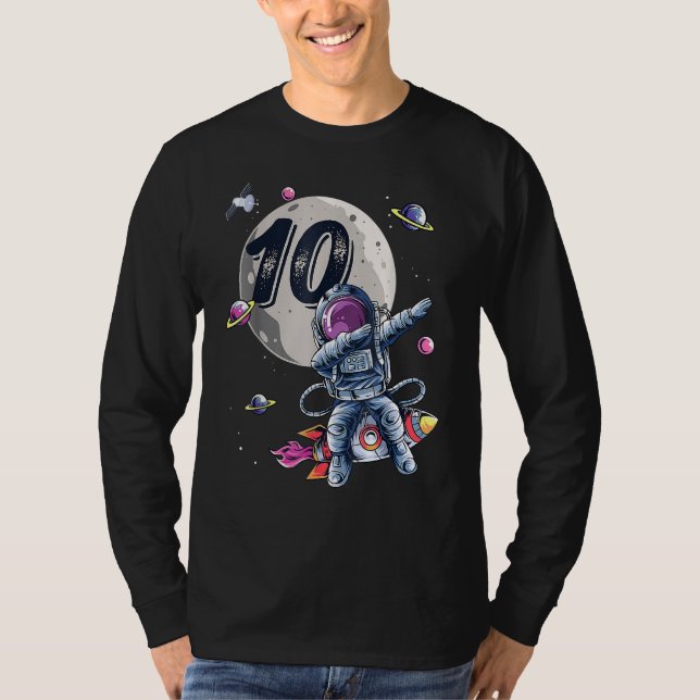 Camiseta Astronauta de cumpleaños 10 años (Anverso)