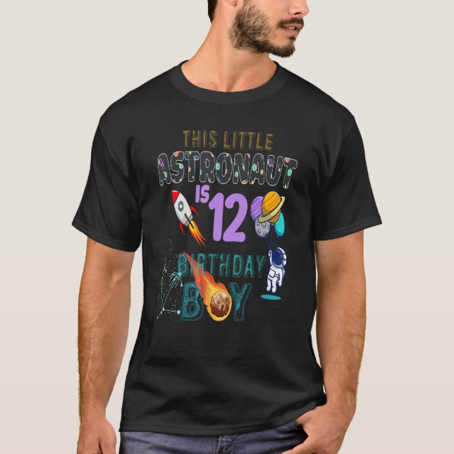 Camiseta Astronauta de cumpleaños 12 años (Anverso)