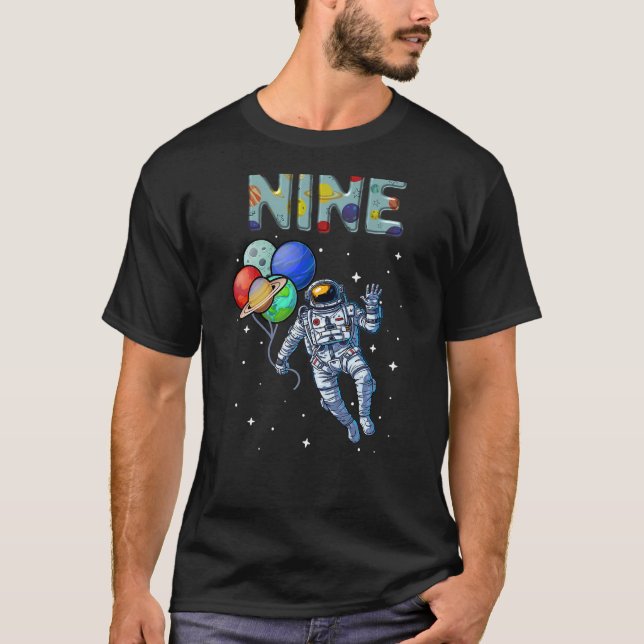 Camiseta Astronauta de cumpleaños 9 años (Anverso)