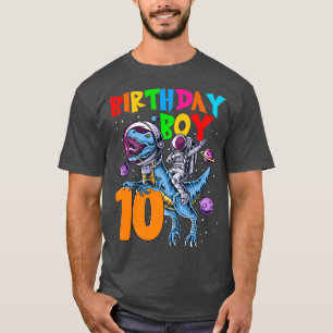 Camiseta Astronauta de cumpleaños de 10 años montando 10° D