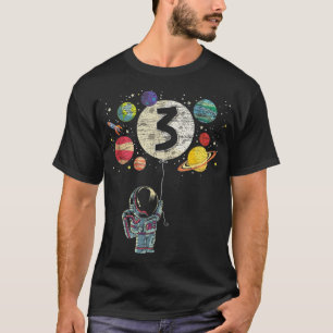 Camiseta Astronauta de cumpleaños de 3 años