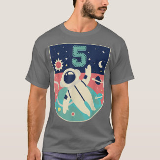 Camiseta Astronauta de cumpleaños de 5 años 5 cumpleaños