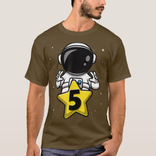 Camiseta Astronauta de cumpleaños de 5 años Fiesta de quint