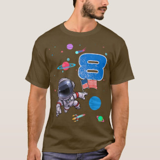 Camiseta Astronauta de cumpleaños de 8 años 