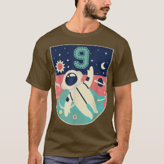 Camiseta Astronauta de cumpleaños de 9 años Fiesta de cumpl