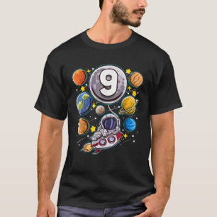 Camiseta Astronauta de cumpleaños de 9 años Noveno niño esp