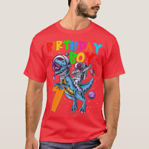 Camiseta Astronauta de cumpleaños de Rawr 7 años monta 7