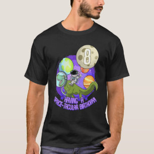 Camiseta Astronauta de cumpleaños montando planeta T-Rex