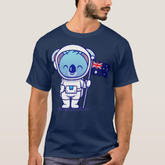 Camiseta Astronauta de Cute Koala sostiene caricatura de la