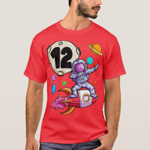 Camiseta Astronauta de Dabbing de 12 años niño de cumpleaño