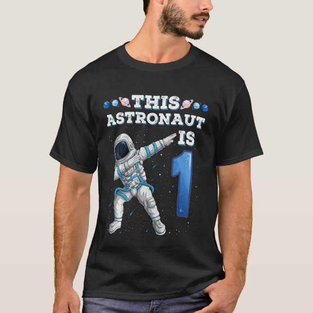 Camiseta Astronauta de Dabbing para niños de 1 año de edad  (Anverso)