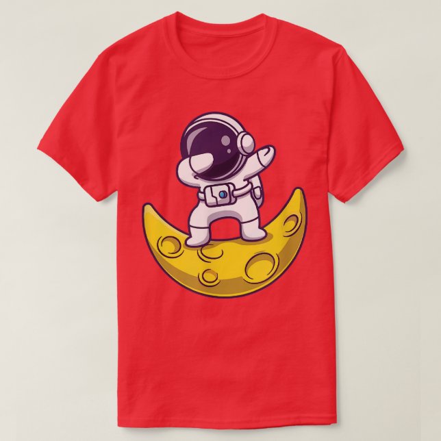 Camiseta Astronauta de Dabbing Spaceman Dab Moon Cosmic (Diseño del anverso)
