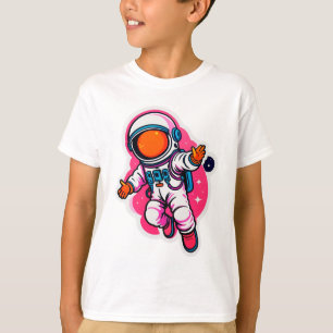 Camiseta Astronauta de dibujos animados lindo