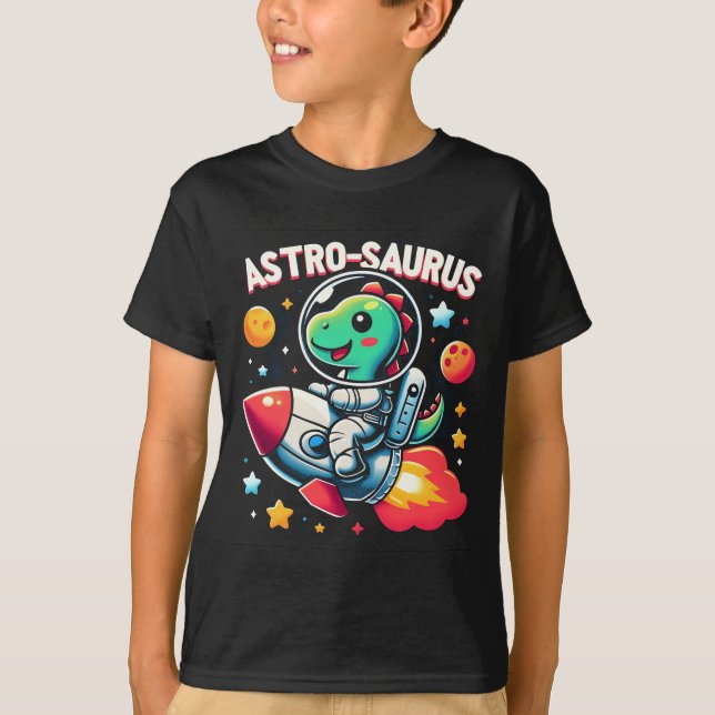 Camiseta Astronauta de dinosaurios adorable para niños "Ast (Anverso)