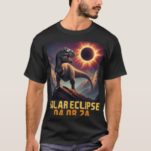 Camiseta Astronauta de dinosaurios T Rex Eclipse solar tota