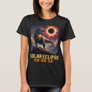 Camiseta Astronauta de dinosaurios T Rex Eclipse solar tota