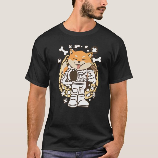 Camiseta Astronauta De Doge Shiba Inu En El Espacio Ultrate (Anverso)