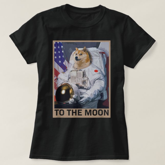 Camiseta Astronauta de Dogecoin al grito de la cadena del b (Diseño del anverso)