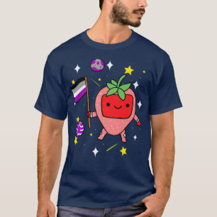 Camiseta Astronauta De Fresas Aseo En El Orgullo Del Agua E
