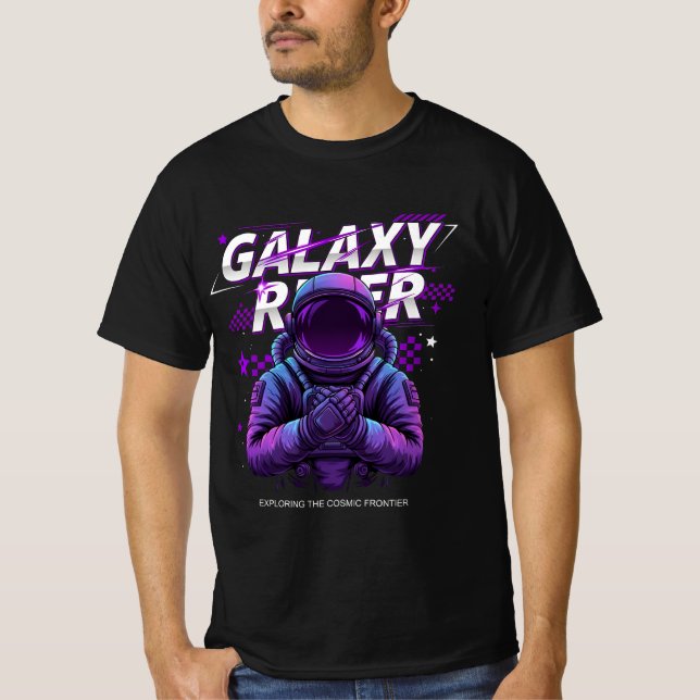 Camiseta Astronauta de Galaxy Rider Cyberpunk (Anverso)
