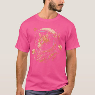 Camiseta Astronauta De Gato En El Espacio Guay Astronomía P