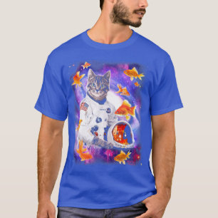 Camiseta Astronauta de gato en espacio cósmico es gracioso 