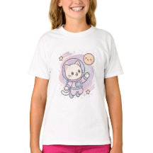 Astronauta de gato espacial lindo - Kawaii Kitty a