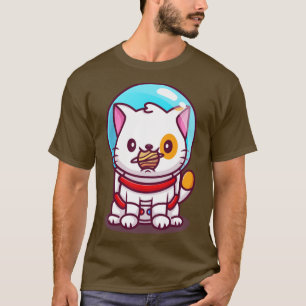 Camiseta Astronauta de gato lindo con Personalizado de bola