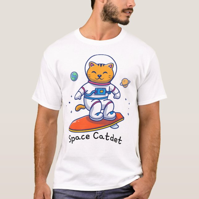 Camiseta astronauta de gatos (Anverso)