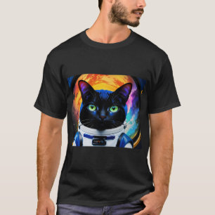 Camiseta astronauta de gatos lindos