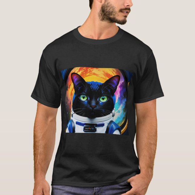 Camiseta astronauta de gatos lindos (Anverso)