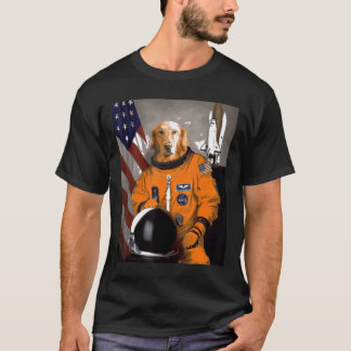Camiseta Astronauta de Golden Retriever Orgulloso Patriótic