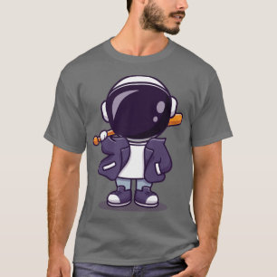 Camiseta Astronauta De Guay Con Bate De Béisbol Y Chaqueta