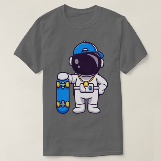 Camiseta Astronauta De Guay Con Personalizado De Skateboard (Diseño del anverso)