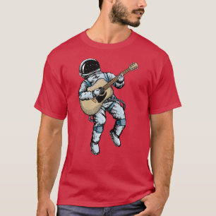 Camiseta Astronauta de guitarra acústica espacial Guit Folk