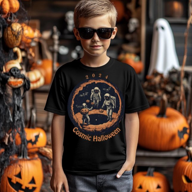 Camiseta Astronauta de Halloween cósmico de 2024, espantado (Subido por el creador)