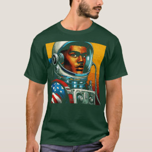 Camiseta Astronauta de historietas en estilo artístico