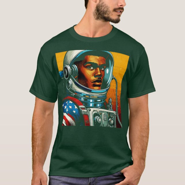 Camiseta Astronauta de historietas en estilo artístico (Anverso)