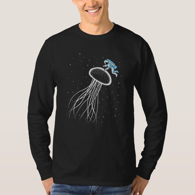 Camiseta Astronauta De Jellyfish En El Espacio (Anverso)